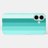 Coques Case-Mate iPhone Bandes d'ombre turquoise (Verso (horizontal))