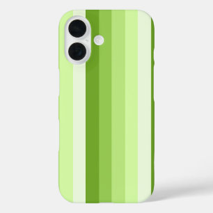 Coques iPhone 16 Bandes d'ombre vert citron