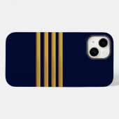 Coques Case-Mate iPhone Bandes d'or du capitaine (Verso (horizontal))
