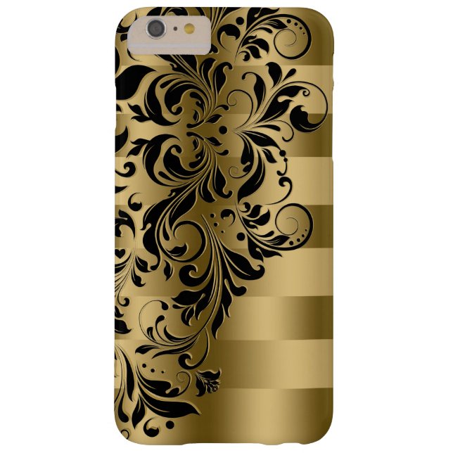 Coques Case-Mate iPhone Bandes d'or et dentelle noire (Dos)