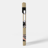 Coques Case-Mate iPhone Bandes d'or, Marbre d'or noir et Rose, Nom (Verso / Gauche)