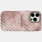 Coques Case-Mate iPhone Bandes d'or Rose chic (Verso (horizontal))