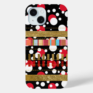 Coque Pour iPhone 15 Bandes et points cool
