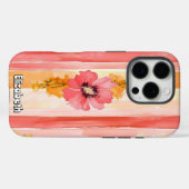 Coques Case-Mate iPhone Bandes florales vibrantes (Verso (horizontal))