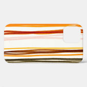 Coques Case-Mate iPhone Bandes géométriques, aquarelle orange (Verso (horizontal))