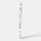 Coques Case-Mate iPhone Bandes gris clair monogrammes (Verso / Droite)