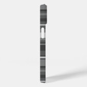 Coques Case-Mate iPhone Bandes gris monogramme (Verso / Droite)