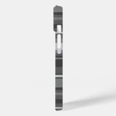 Coques Case-Mate iPhone Bandes gris monogramme (Verso / Gauche)