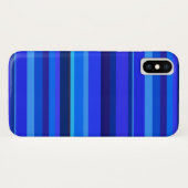 Coques Case-Mate iPhone Bandes horizontales bleues (Dos (Horizontal))