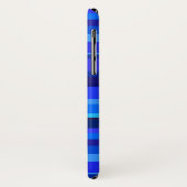 Coques Case-Mate iPhone Bandes horizontales bleues (Dos/Gauche)
