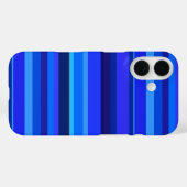 Coques Case-Mate iPhone Bandes horizontales bleues (Verso (horizontal))