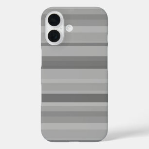 Coques iPhone 16 Bandes horizontales grises