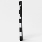 Coques Case-Mate iPhone Bandes Horizontales Noires Et Blanches (Dos/Gauche)