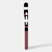 Coques Case-Mate iPhone Bandes horizontales noires et blanches du marron (Verso / Gauche)