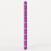 Coques Case-Mate iPhone Bandes horizontales roses et violettes (Dos/Droite)