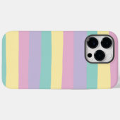 Coques Case-Mate iPhone Bandes Inégales Pink, Jaune, Violet & Vert (Verso (horizontal))
