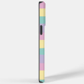 Coques Case-Mate iPhone Bandes Inégales Pink, Jaune, Violet & Vert (Verso / Droite)