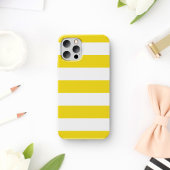 Coques Case-Mate iPhone Bandes Jaunes, Blancs, Motif rayé