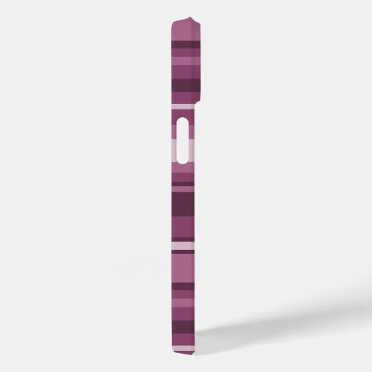 Coques Case-Mate iPhone Bandes mauve monogrammes (Verso / Droite)