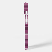 Coques Case-Mate iPhone Bandes mauve monogrammes (Verso / Gauche)