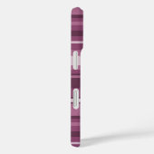 Coques Case-Mate iPhone Bandes mauve monogrammes (Verso / Droite)