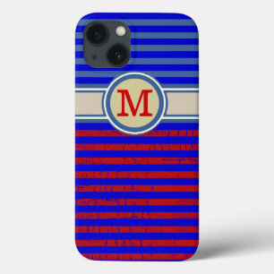 Case-Mate iPhone Case bandes monogrammées rouges