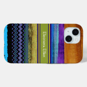 Coques Case-Mate iPhone Bandes multicolores personnalisées (Verso (horizontal))