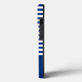 Coques Case-Mate iPhone Bandes Nautiques+Navires Roue Bleu+Blanc (Verso / Gauche)
