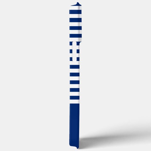 Coques Case-Mate iPhone Bandes Nautiques+Navires Roue Bleu+Blanc (Verso / Droite)