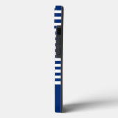 Coques Case-Mate iPhone Bandes Nautiques+Navires Roue Bleu+Blanc (Verso / Gauche)