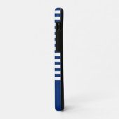Coques Case-Mate iPhone Bandes Nautiques+Navires Roue Bleu+Blanc (Dos/Gauche)