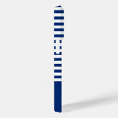 Coques Case-Mate iPhone Bandes Nautiques+Navires Roue Bleu+Blanc (Verso / Droite)