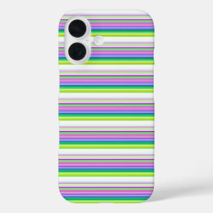 Coques iPhone 16 Bandes néon colorées chaudes