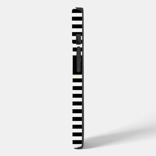 Coques Case-Mate iPhone Bandes noires/blanches (Verso / Gauche)
