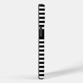 Coques Case-Mate iPhone Bandes noires/blanches monogrammes (Verso / Droite)