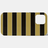 Coques Case-Mate iPhone Bandes noires, dorées et blanches (Verso (horizontal))