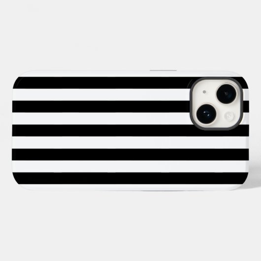 Coques Case-Mate iPhone Bandes Noires Et Blanches (Verso (horizontal))