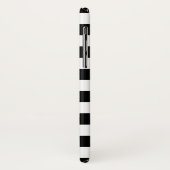 Coques Case-Mate iPhone Bandes noires et blanches (Dos/Gauche)