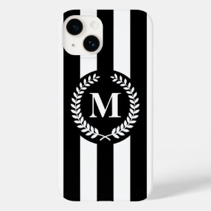 Coque Pour iPhone 14 Bandes noires et blanches