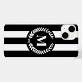 Coques Case-Mate iPhone Bandes noires et blanches (Verso (horizontal))