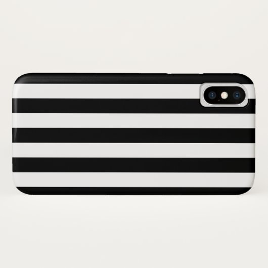 Coques Case-Mate iPhone Bandes noires et blanches (Dos (Horizontal))