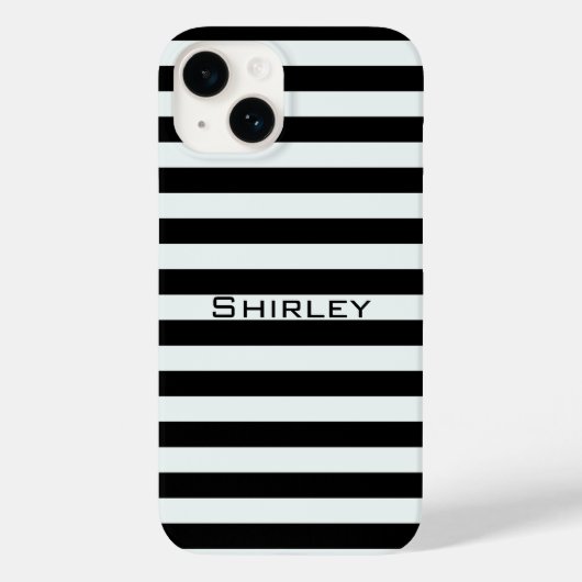 Coques Case-Mate iPhone Bandes noires et blanches de Shirley Taylor (Verso)