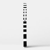 Coques Case-Mate iPhone Bandes noires et blanches Monogramme floral rose (Verso / Gauche)