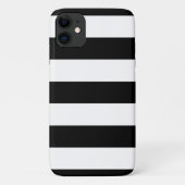 Coques Case-Mate iPhone Bandes noires et blanches, Motif rayé, Lignes (Dos)