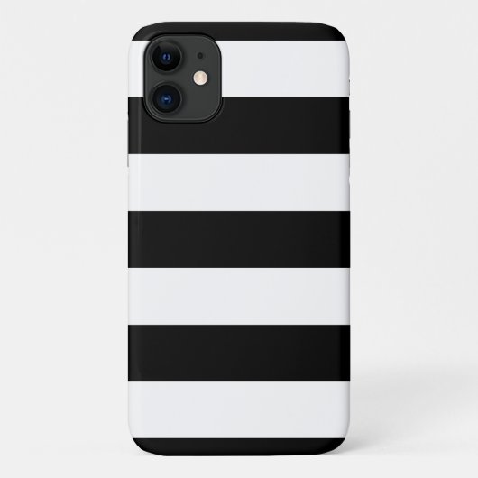 Coques Case-Mate iPhone Bandes noires et blanches, Motif rayé, Lignes (Dos)