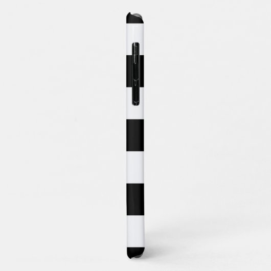 Coques Case-Mate iPhone Bandes noires et blanches, Motif rayé, Lignes (Dos/Gauche)