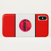 Coques Case-Mate iPhone Bandes noires rouges blanches (Dos (Horizontal))