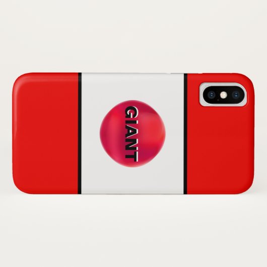 Coques Case-Mate iPhone Bandes noires rouges blanches (Dos (Horizontal))