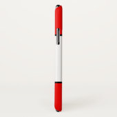 Coques Case-Mate iPhone Bandes noires rouges blanches (Dos/Droite)