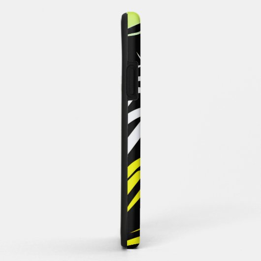 Coques Case-Mate iPhone Bandes orange jaune Abstraites (Dos/Droite)